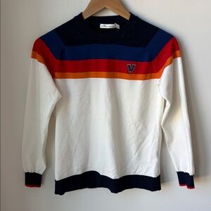 Peter Millar Women's Bauer Engineered Villanova Striped Sweater Game Day Size S